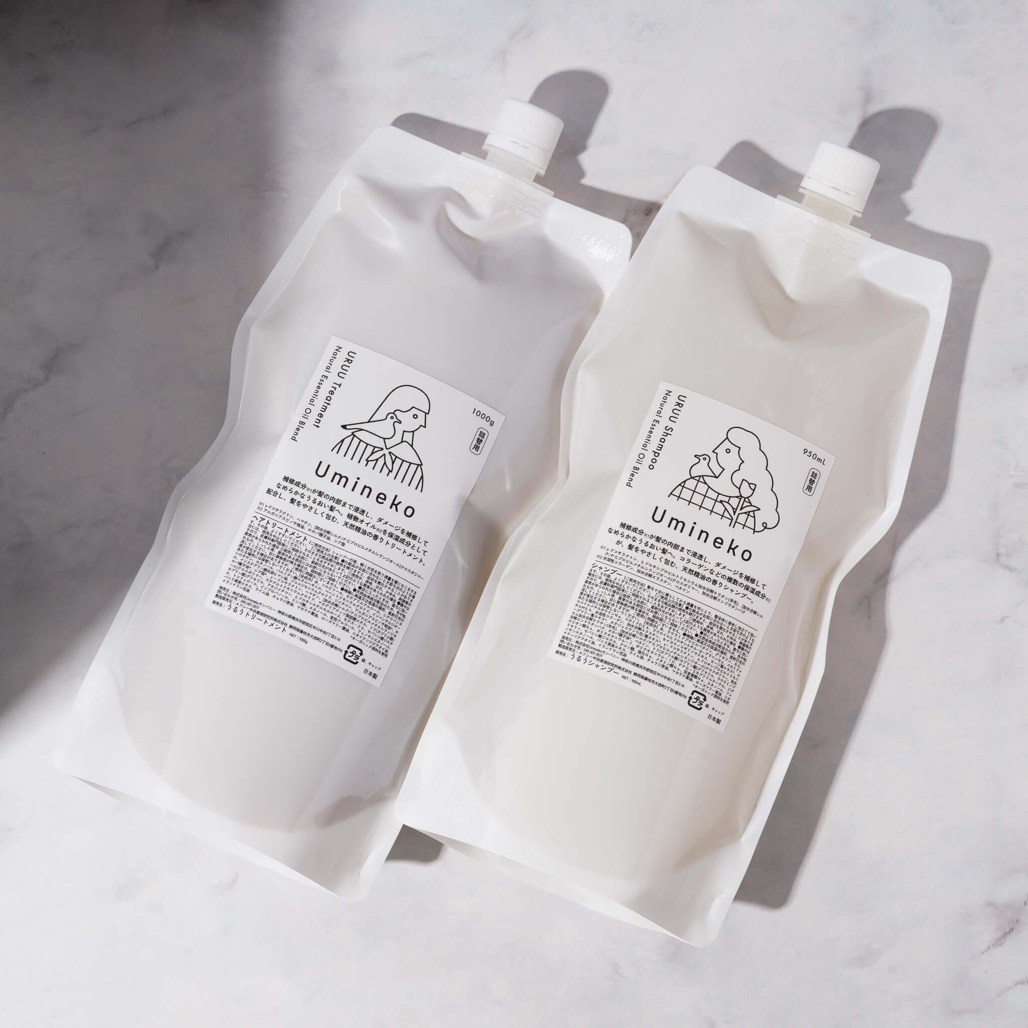 シャンプー トリートメント 詰め替え｜大容量950mL&1000g｜Umineko美容