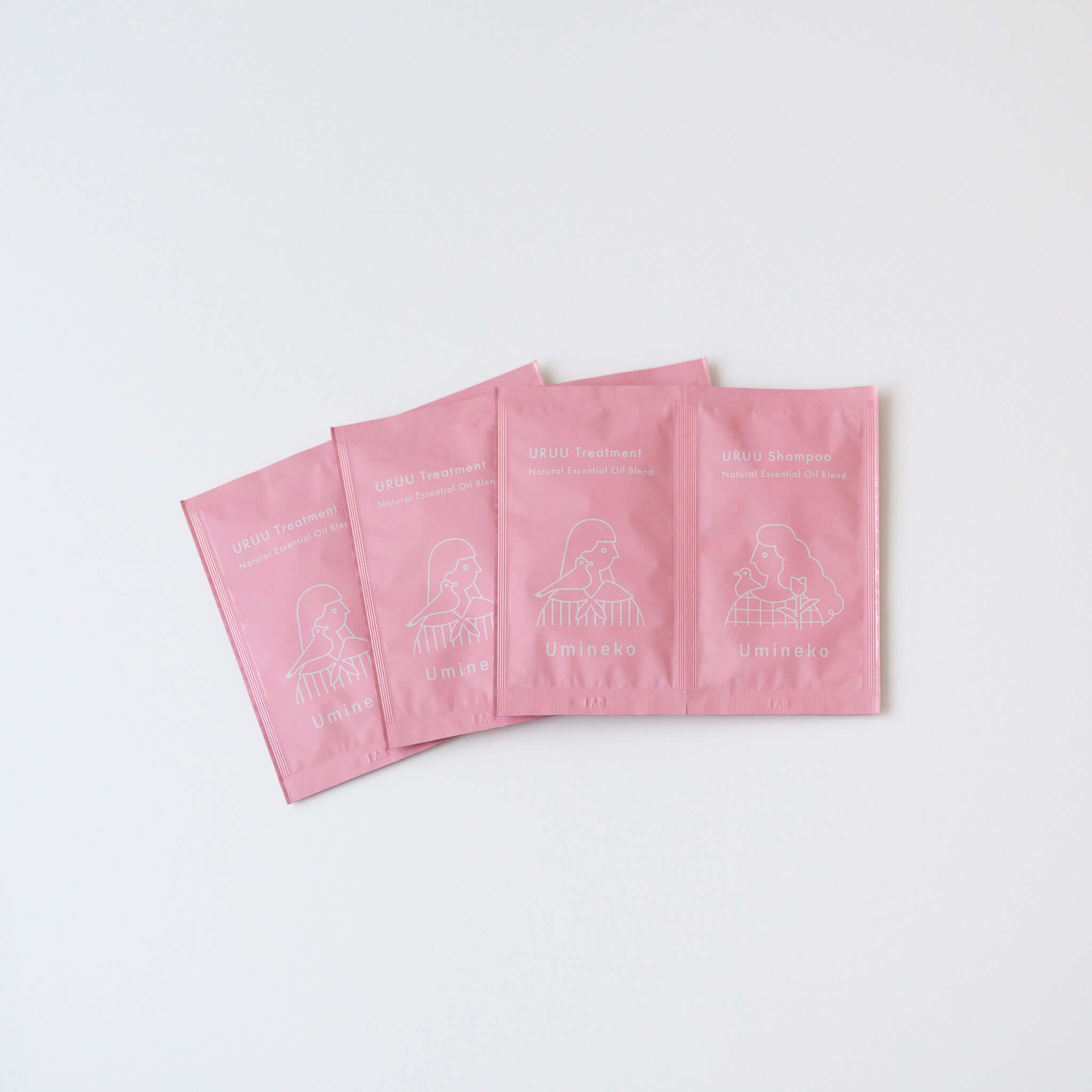 【送料無料】うるうシャンプー+うるうトリートメント ミニパウチ（10mL,10g）3点セットの画像