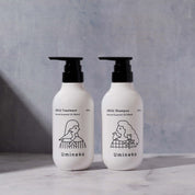 うるうシャンプー＆うるうトリートメント（ボトルセット）の画像。補修成分が髪の内部まで浸透し、ダメージを補修してなめらかなうるおい髪へ。